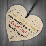 Wood Heart Gift For Colleague Friendship Gift Thank You Leaving