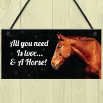 Horse Gift For Women Love & A Horse Plaque Gift For Horse Lover