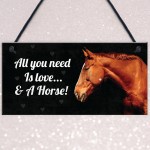 Horse Gift For Women Love & A Horse Plaque Gift For Horse Lover