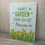 Personalised Garden Sign Little Bit Of Heaven Outdoor Sign