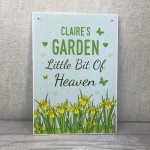 Personalised Garden Sign Little Bit Of Heaven Outdoor Sign