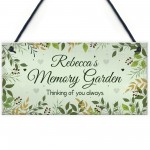 Memory Garden Sign Personalised Memorial Gift For Summer House