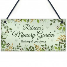 Memory Garden Sign Personalised Memorial Gift For Summer House