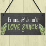 Garden Summer House Sign New Home Personalised Couple Sign