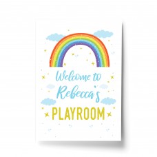 Kids Play Room Sign Personalised Wall Print Nursery Decor Art