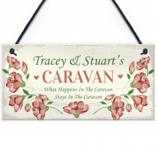 Caravan Sign Personalised Gift For Nan Grandad Caravan Decor
