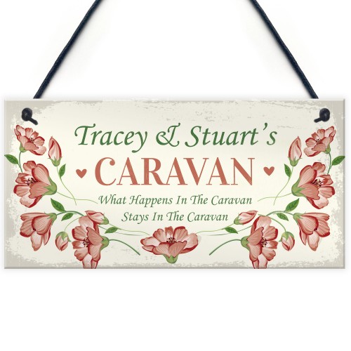 Caravan Sign Personalised Gift For Nan Grandad Caravan Decor