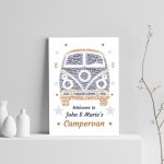 Campervan Sign Personalised Word Art Print VW Camper Decor