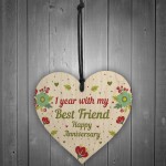 1st Wedding Anniversary Gift For Husband Wife Wooden Heart Gifts