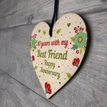 10th Wedding Anniversary Gift For Husband Wife Wooden Heart Gift