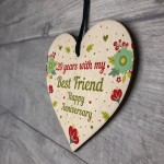 20th Wedding Anniversary Gift For Husband Wife Wooden Heart Gift