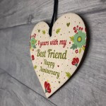 4th Wedding Anniversary Gift For Husband Wife Wooden Heart Gifts