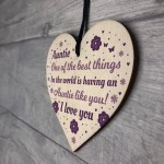 Thank You Auntie Gift Wood Heart Auntie Birthday Christmas Gift