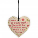 Gift for Auntie Birthday Gift Xmas Gift Wood Heart Sister Gifts