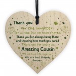 Thank You Gift For Cousin Wood Heart Cousin Birthday Christmas