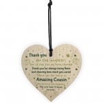 Thank You Gift For Cousin Wood Heart Cousin Birthday Christmas