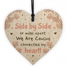 Cousin Birthday Card Gift Cousin Christmas Gift Wooden Heart