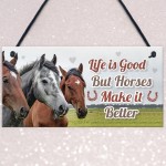 Horsey Daughter Gift For Christmas Horse Pony Stable Door Sign 