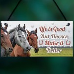 Horsey Daughter Gift For Christmas Horse Pony Stable Door Sign 
