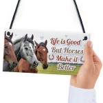 Horsey Daughter Gift For Christmas Horse Pony Stable Door Sign 