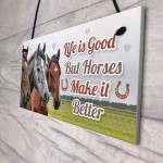 Horsey Daughter Gift For Christmas Horse Pony Stable Door Sign 