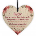 Best Friend Gift Sister Gift Wood Heart Sister Birthday Gift