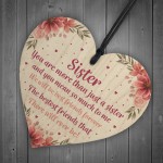 Best Friend Gift Sister Gift Wood Heart Sister Birthday Gift