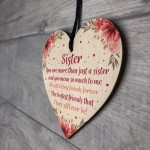 Best Friend Gift Sister Gift Wood Heart Sister Birthday Gift
