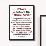 2nd Wedding Anniversary Gift For Husband or Wife Framed Print