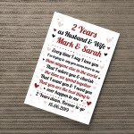 2nd Wedding Anniversary Gift For Husband or Wife Print Keepsake 