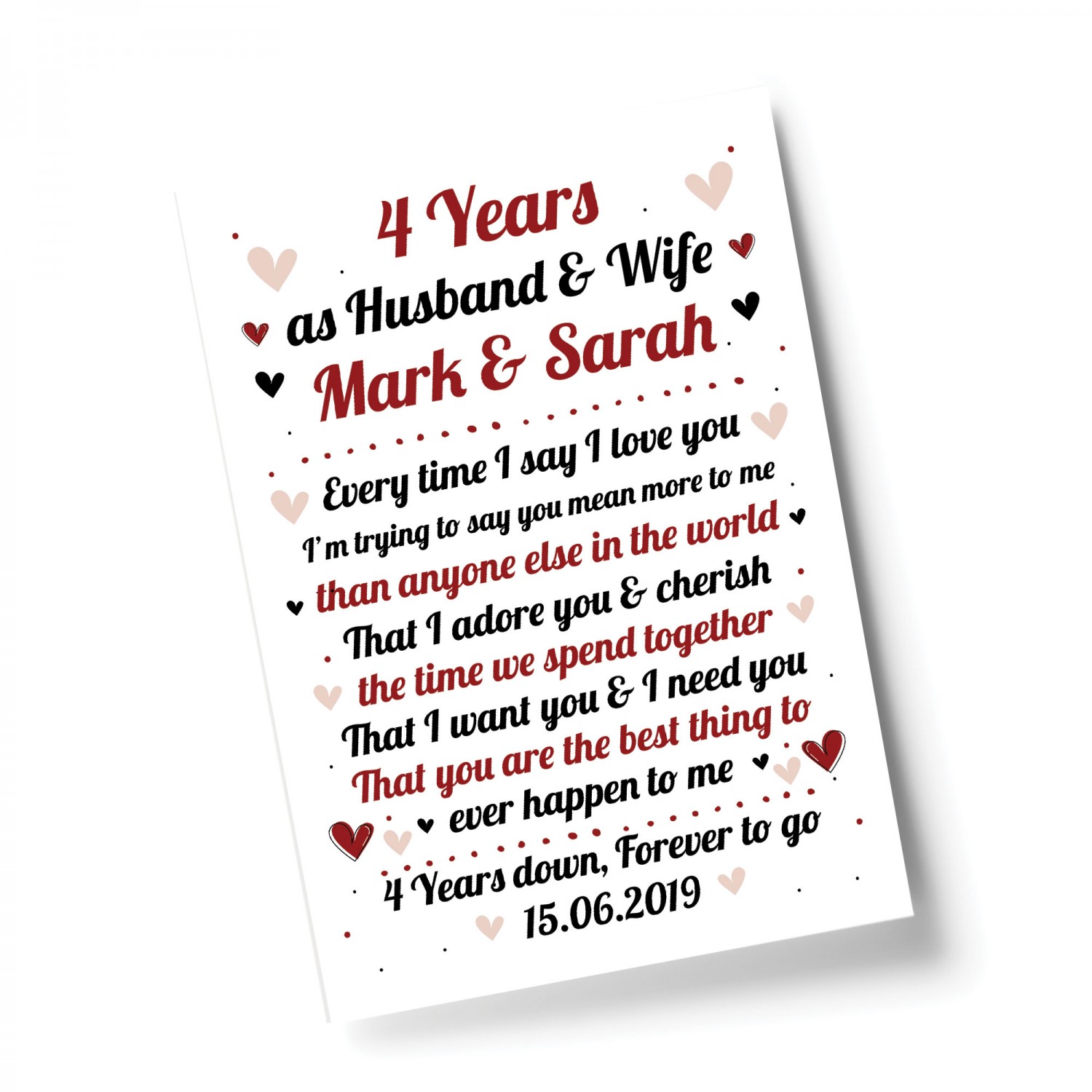 4th wedding anniversary gift for best sale her