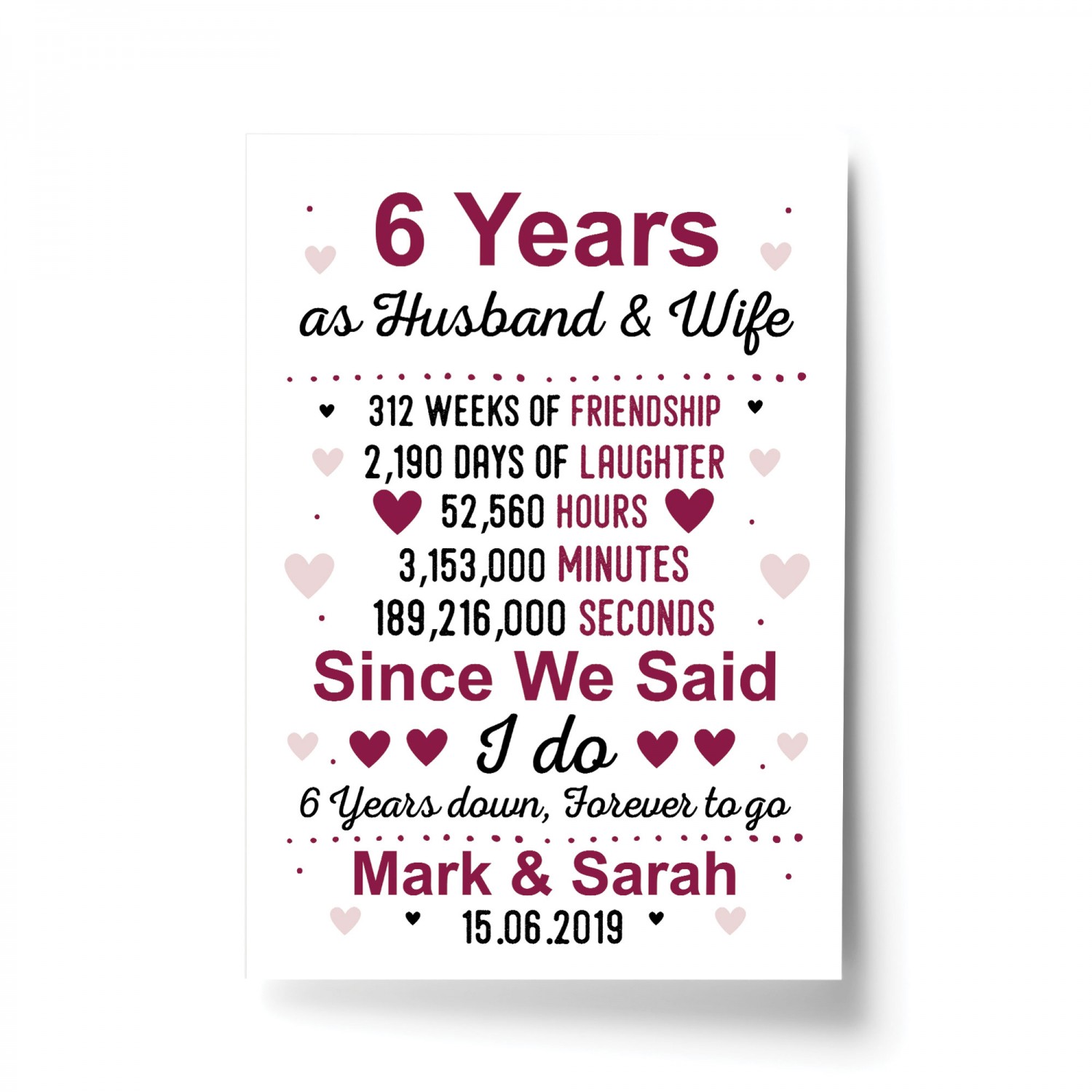 6th year marriage anniversary cheap