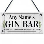 Personalised Gin Bar Sign Wall Decor Retro Bar Pub Man Cave Gift