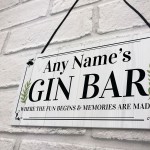 Personalised Gin Bar Sign Wall Decor Retro Bar Pub Man Cave Gift