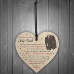 Father of the Bride Personalised Wooden Heart Wedding Gift 