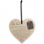 Father of the Bride Personalised Wooden Heart Wedding Gift 