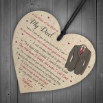 Father of the Bride Personalised Wooden Heart Wedding Gift 