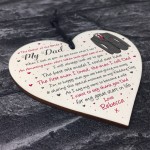 Father of the Bride Personalised Wooden Heart Wedding Gift 