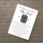 Father of the Bride Personalised Print Wedding Gift Poem Gift