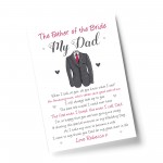 Father of the Bride Personalised Print Wedding Gift Poem Gift