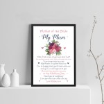 Mother of the Bride Personalised Framed Print Wedding Gift Poem