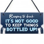 Funny Alcohol Gift To Hang In Home Bar Pub Garden Sign Gin Beer