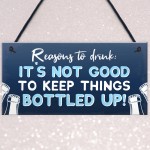 Funny Alcohol Gift To Hang In Home Bar Pub Garden Sign Gin Beer