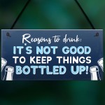 Funny Alcohol Gift To Hang In Home Bar Pub Garden Sign Gin Beer