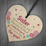 Sister Gifts From Sister Brother Wood Heart Sister Birthday Xmas
