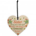 Thank You Gift For Sister Wooden Heart Sister Birthday Christmas