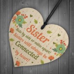 Thank You Gift For Sister Wooden Heart Sister Birthday Christmas