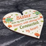 Thank You Gift For Sister Wooden Heart Sister Birthday Christmas