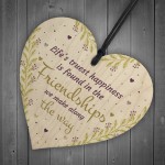 Friendship Gifts For Women Wood Heart Best Friend Birthday Xmas