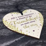 Friendship Gifts For Women Wood Heart Best Friend Birthday Xmas